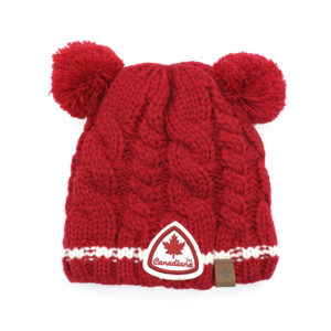 Pompom Beanies with Badge Logo